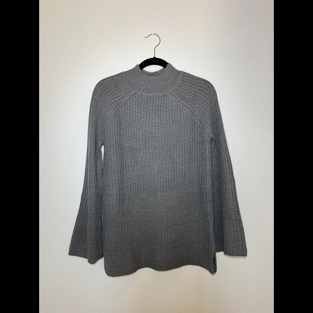 Pink Rose • Gray Sweater